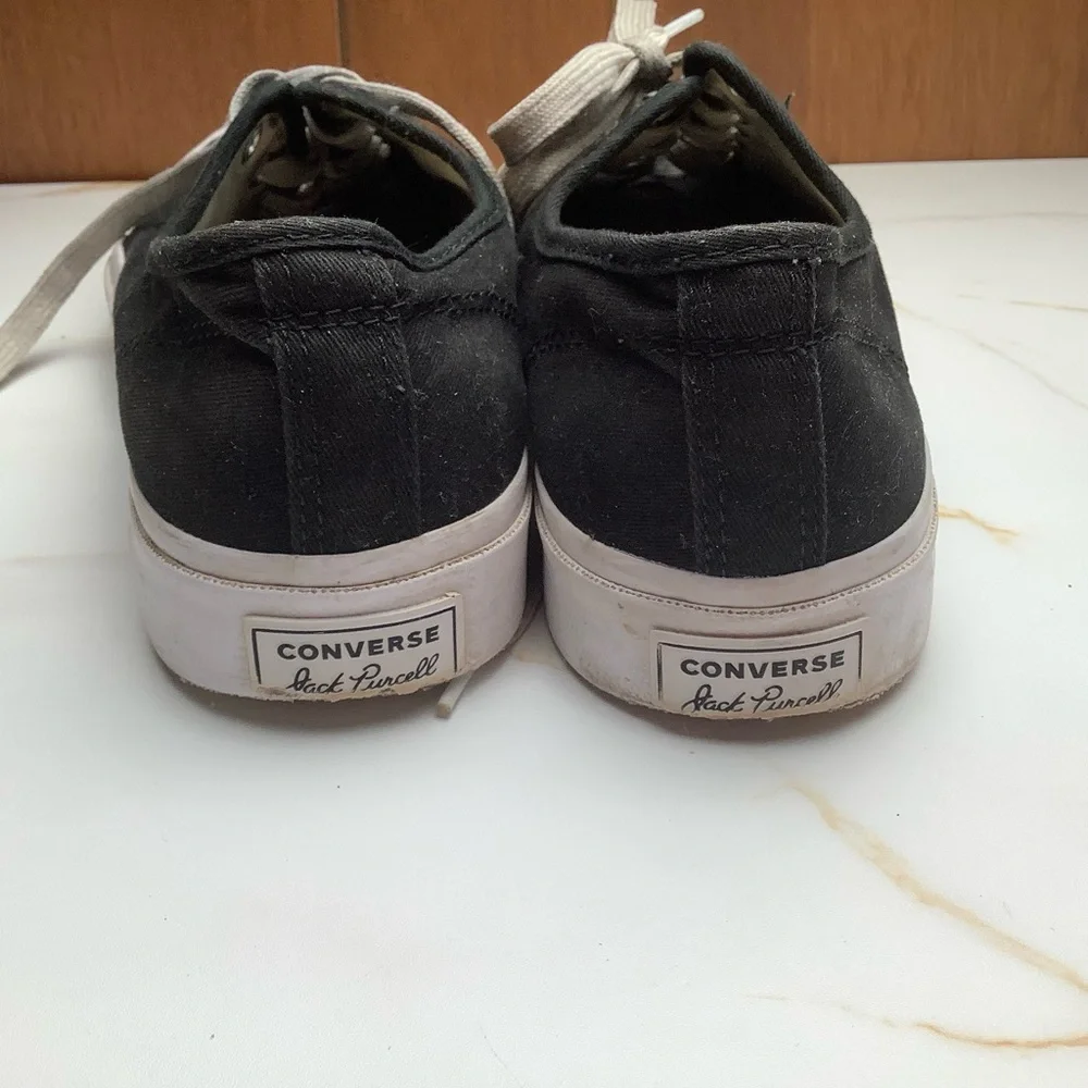 Converse 164056C Jack Purcell Shoes US Mens 8.5 Womens 10 Black Canvas  Low Top - Picture 3 of 14
